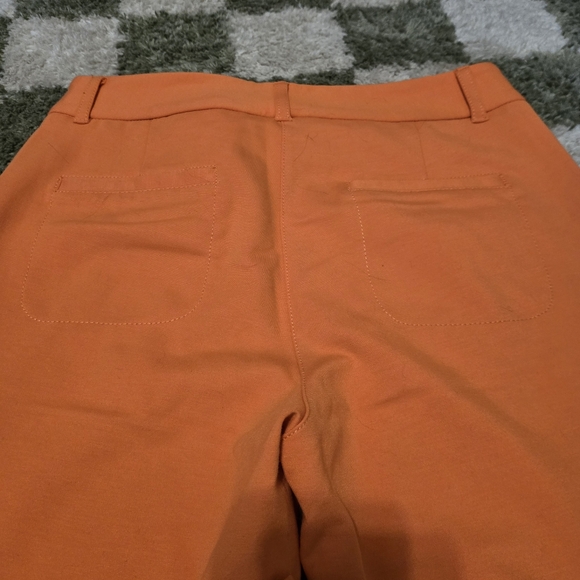 Betabrand Women's Casual Orange Pants - Picture 9 of 10